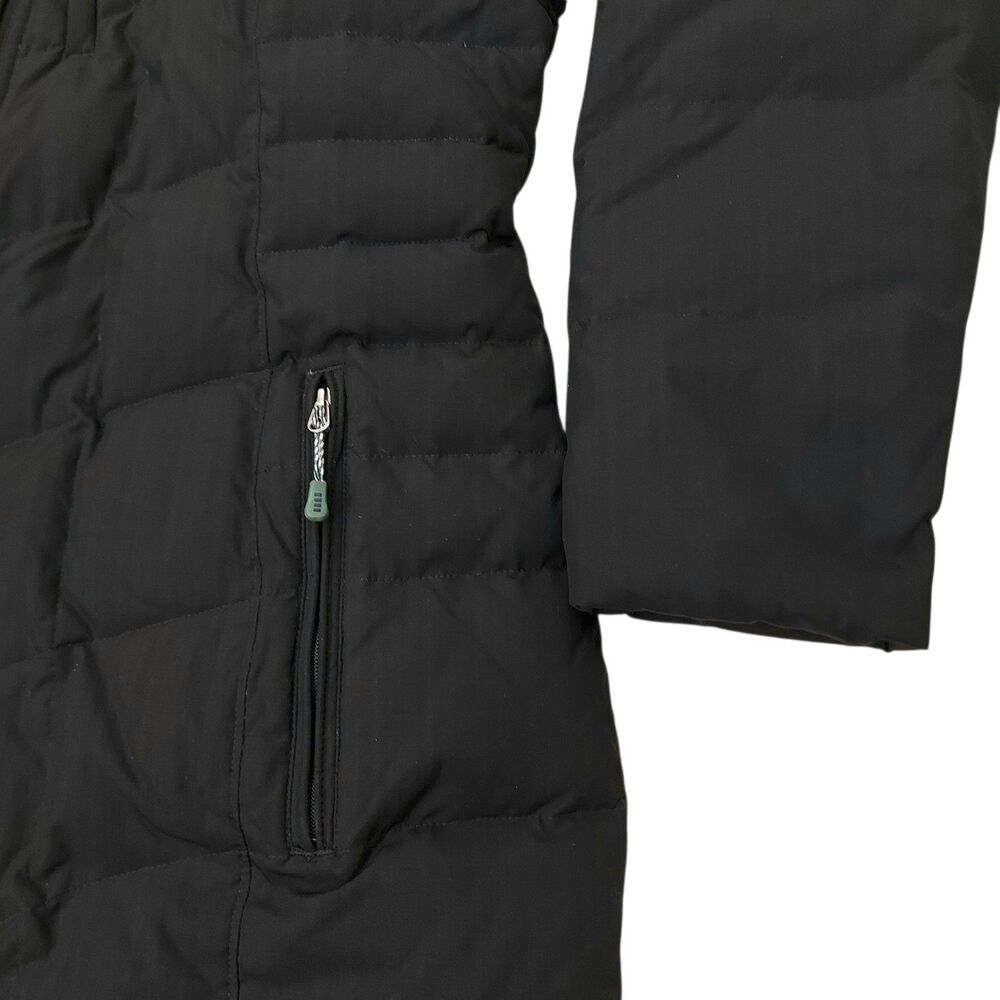 Lands End Womens Medium 10-12 Black Down Filled Puffer Coat Jacket Parka Winter - Picture 3 of 10